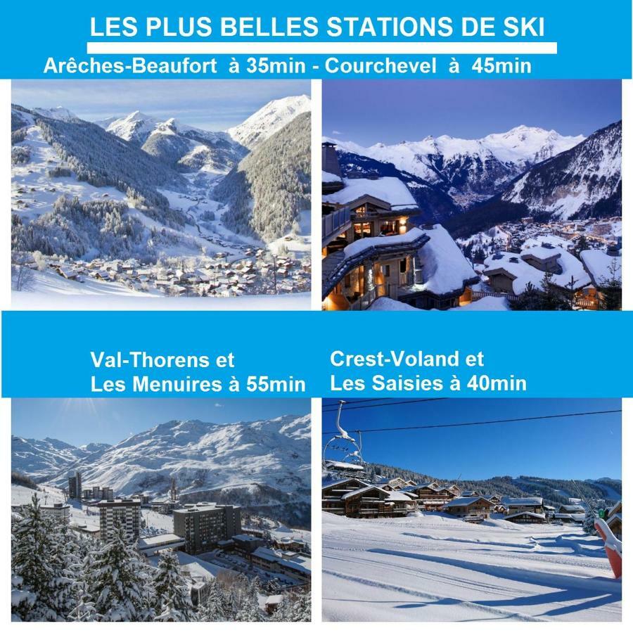 Beau Duplex 54M2, Classe 3 Etoiles Et Label "Gite De France" 5Min Centre, 15Min Gare Climatisation, Calme, 2 Chambres, Netflix Wifi, Tv 140Cms, Parking, Boite A Cles Arrivee Tardive - Gites La Tarine - Albertville Luaran gambar